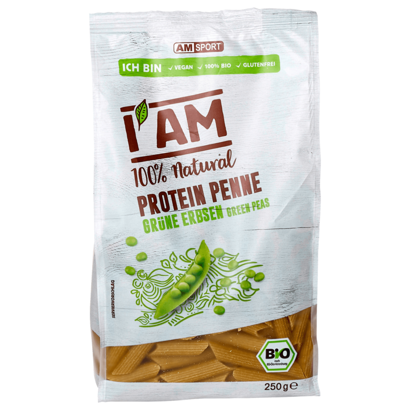 I Am Sport Bio Protein Penne Grüne Erbsen 250g